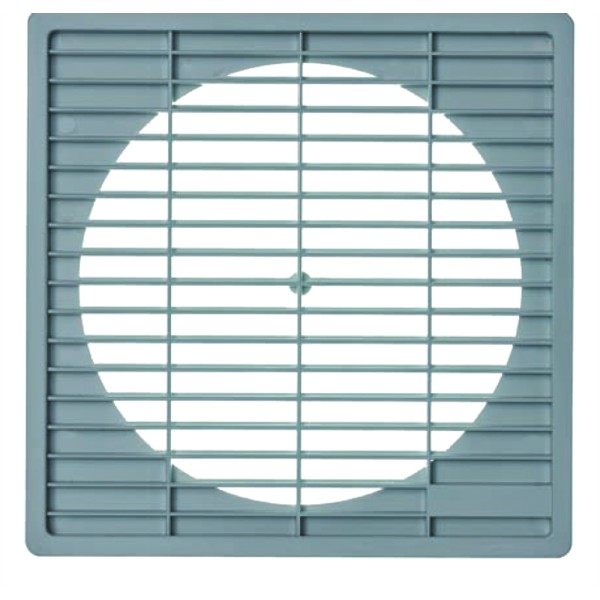 Ventilatorgitter mit Lamellen, Kunststoff, weiss